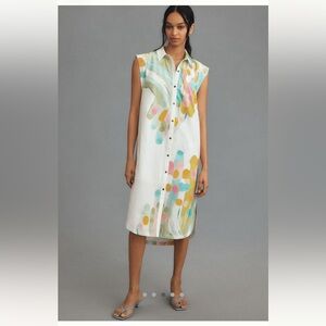 Anthropologie Maeve Cap Sleeve Midi Dress